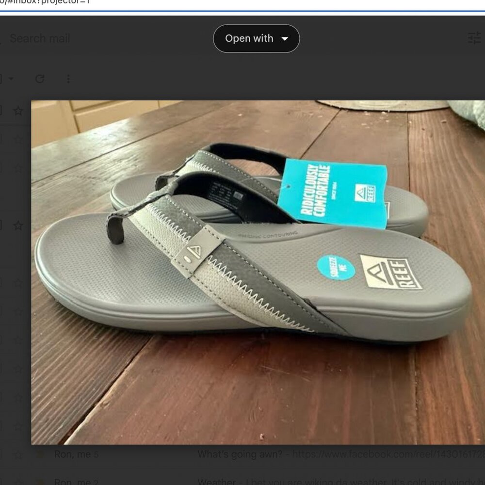 REEF New Men's Cushion Phantom 2.0 Light Grey Gray Flip Flop Sandals Beach Shoes